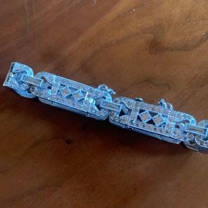 Vintage Rhinestone bracelet with safety clasp